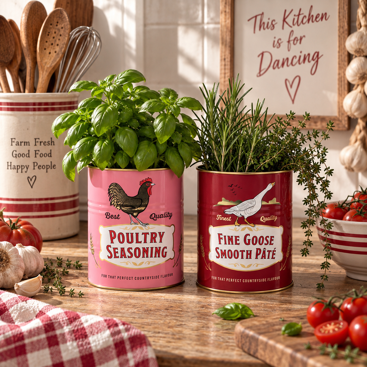 Retro Aufbewahrungsdosen - Poultry & Goose 2er Set