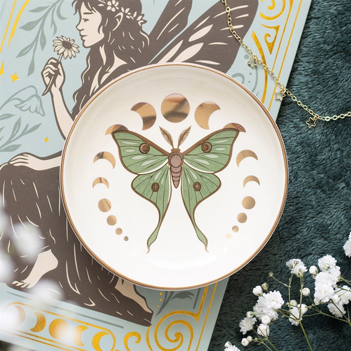 Moonphase Moth Deko Teller