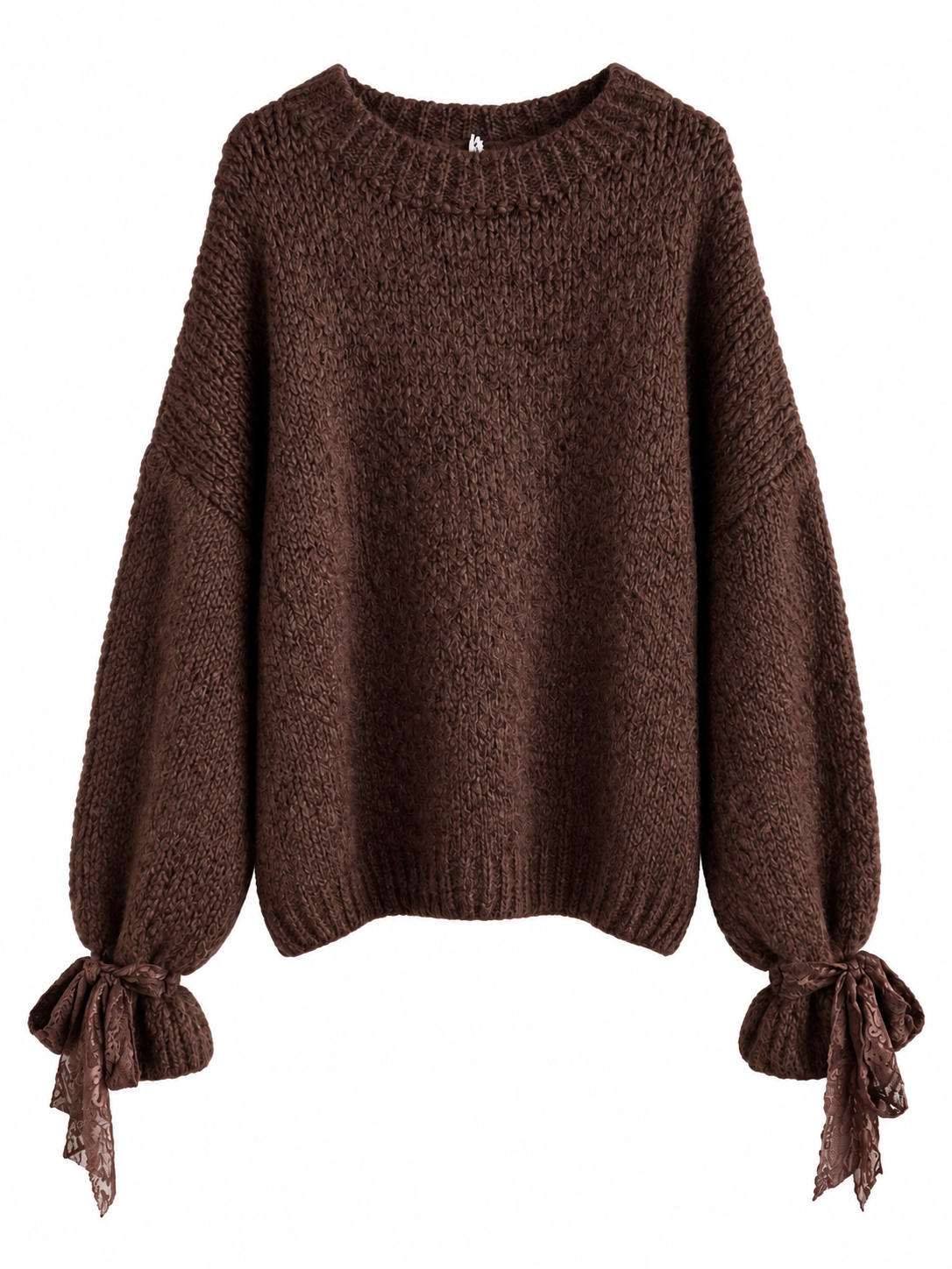Oversize Strickpullover mit Schleifendetails