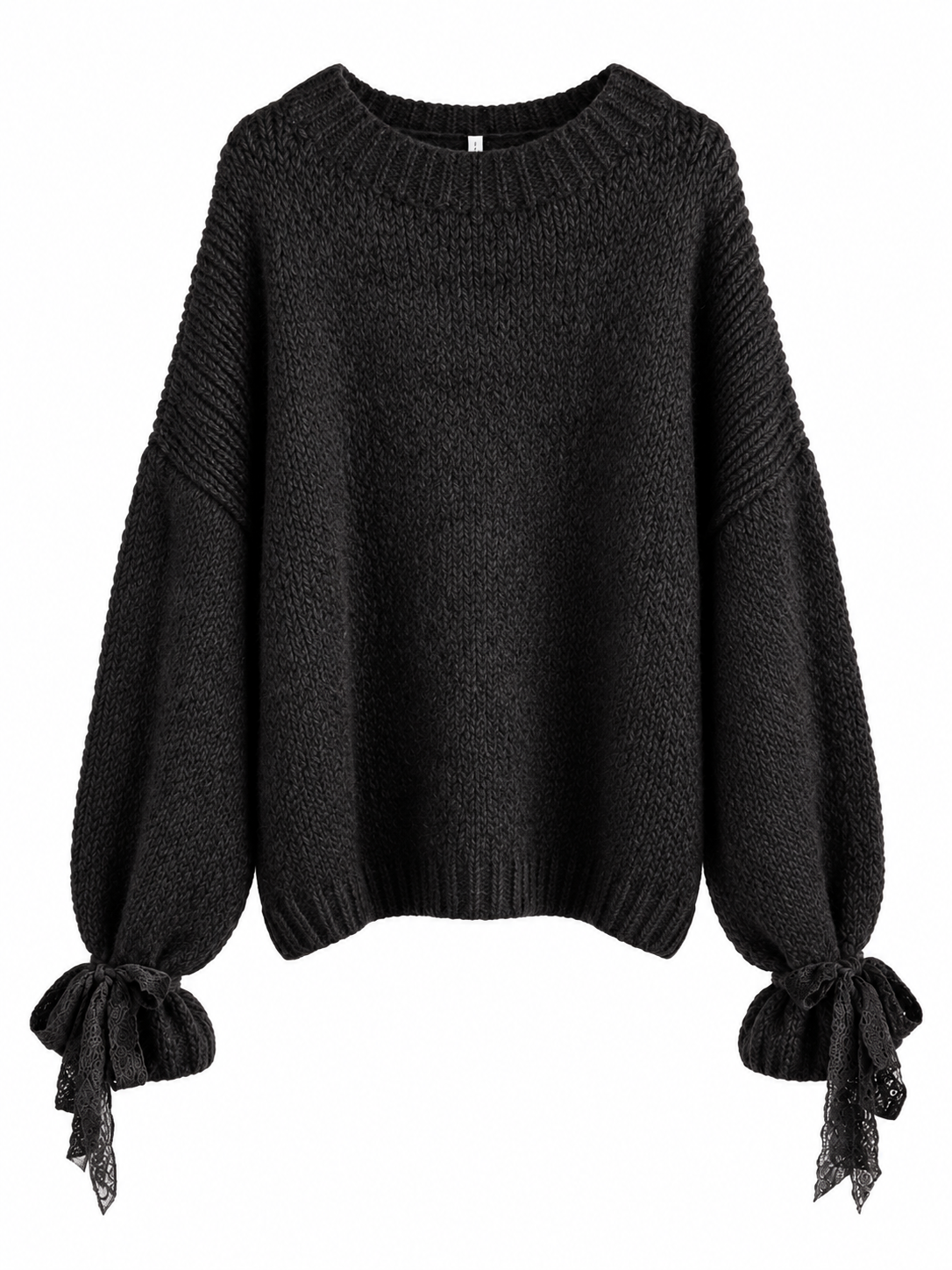 Oversize Strickpullover mit Schleifendetails