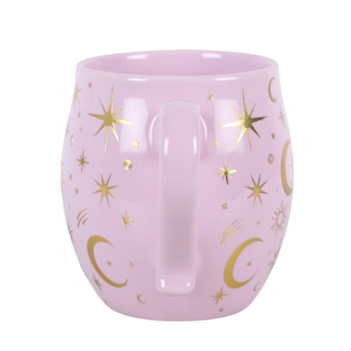 Pastel Skies – Flieder Celestial Tasse mit goldenem Sternenhimmel