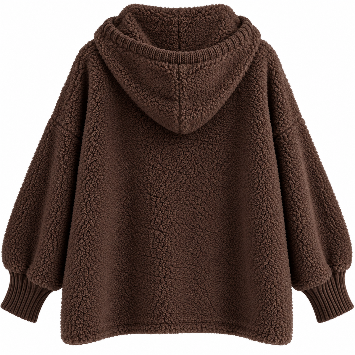 Teddy Zipper Hoodie – Schoko
