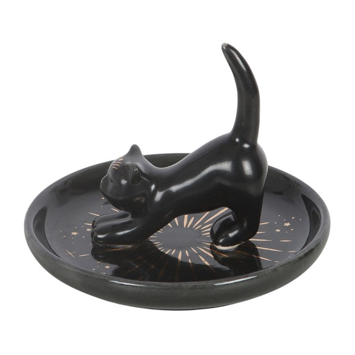 Black Cat Deko-Teller – Ablage für Schmuck mit Katzen Design