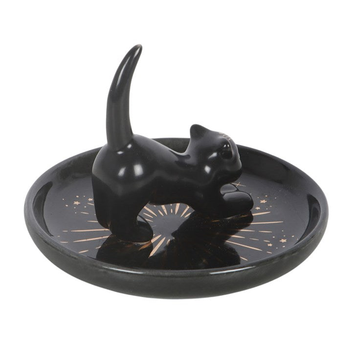 Black Cat Deko-Teller – Ablage für Schmuck mit Katzen Design