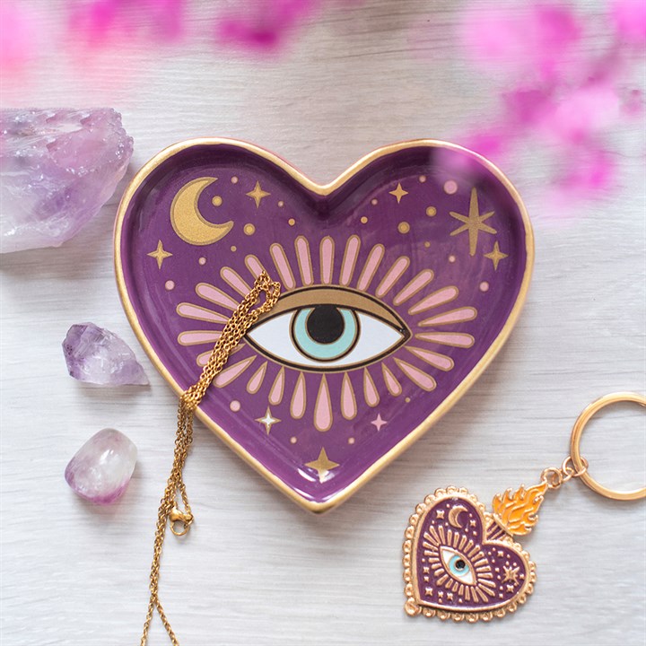 Sacred Sight – Herz Schmuckteller mit Allsehendem Auge