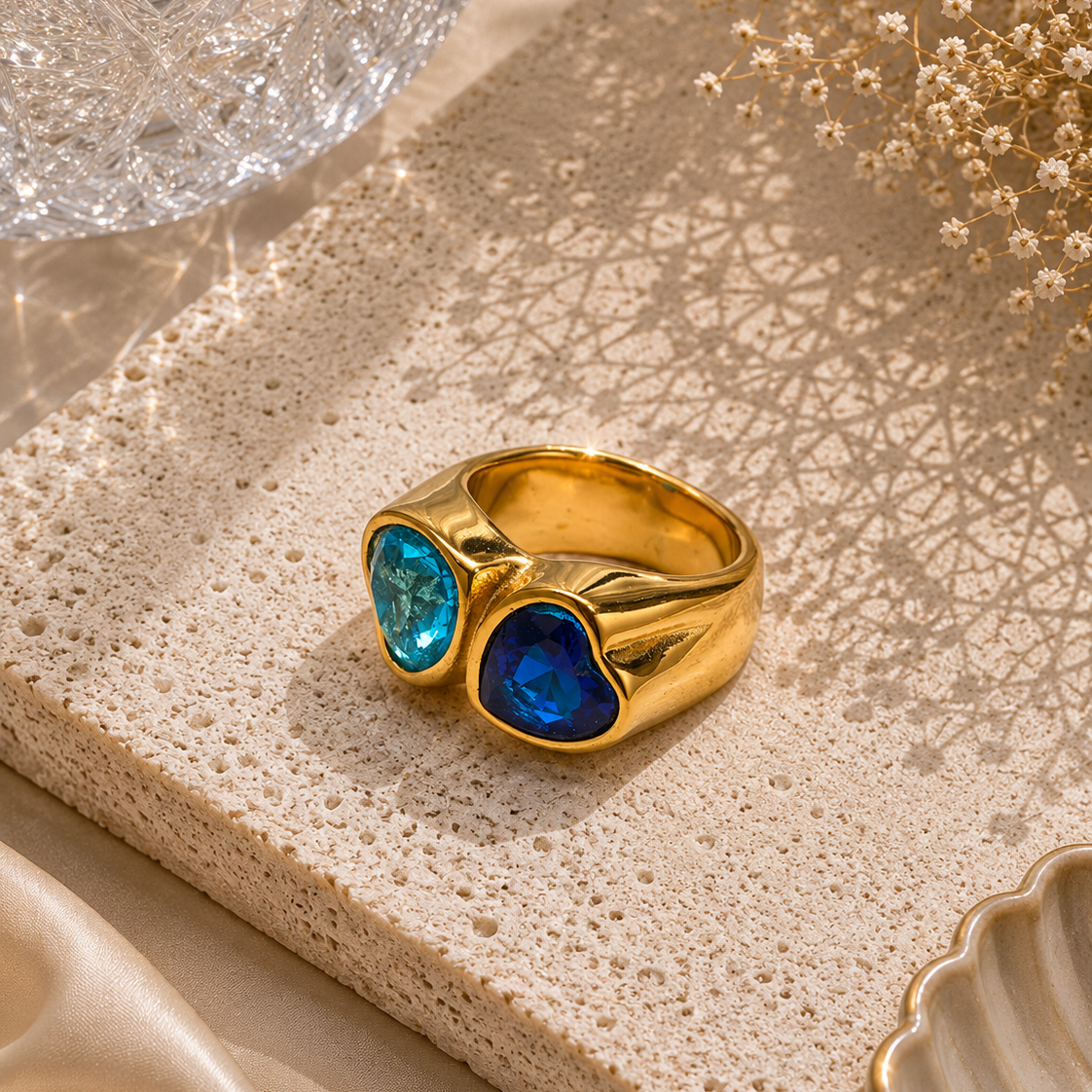 Twin Heart Ring