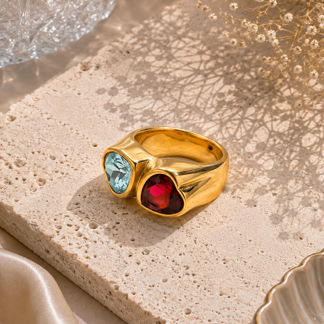 Twin Heart Ring