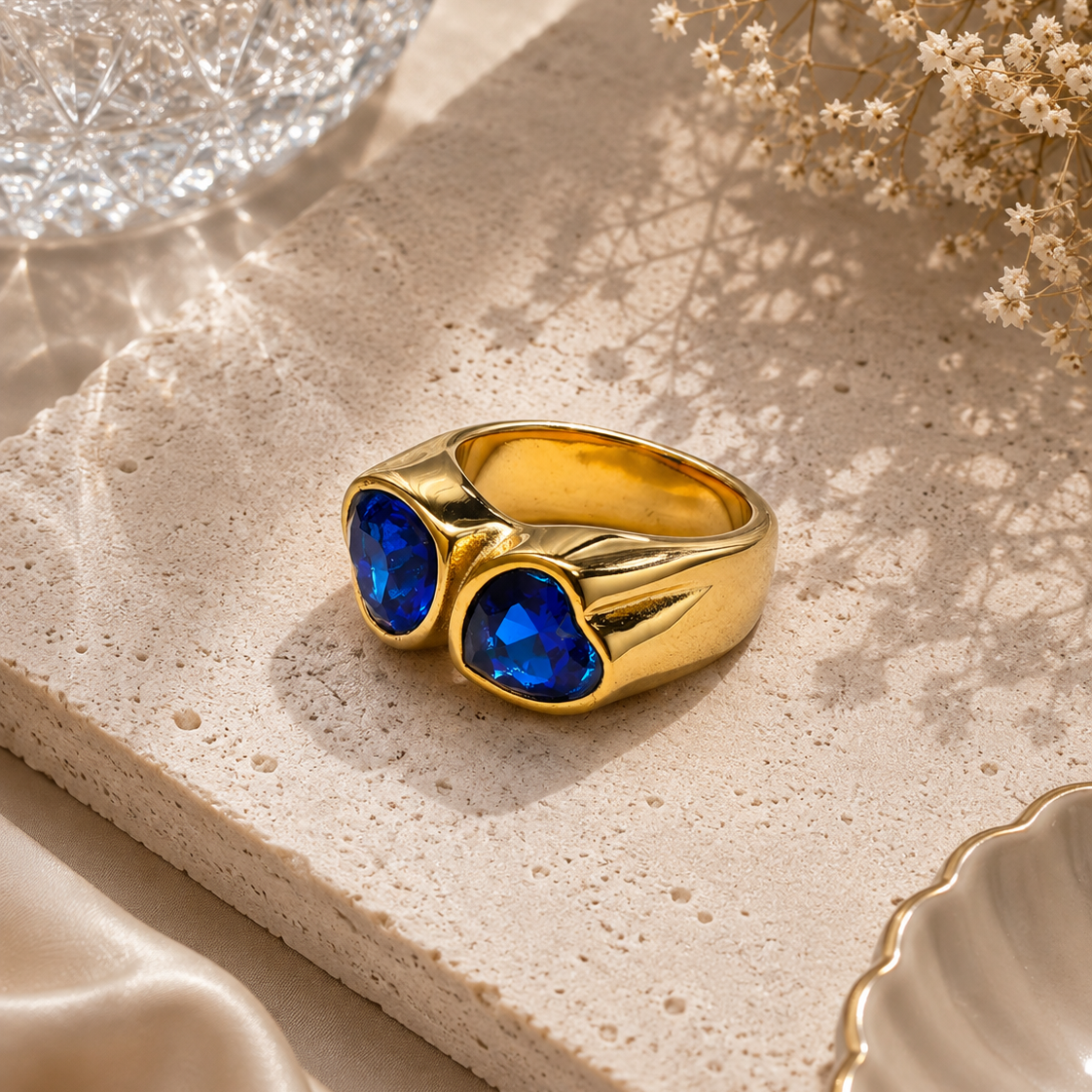 Twin Heart Ring