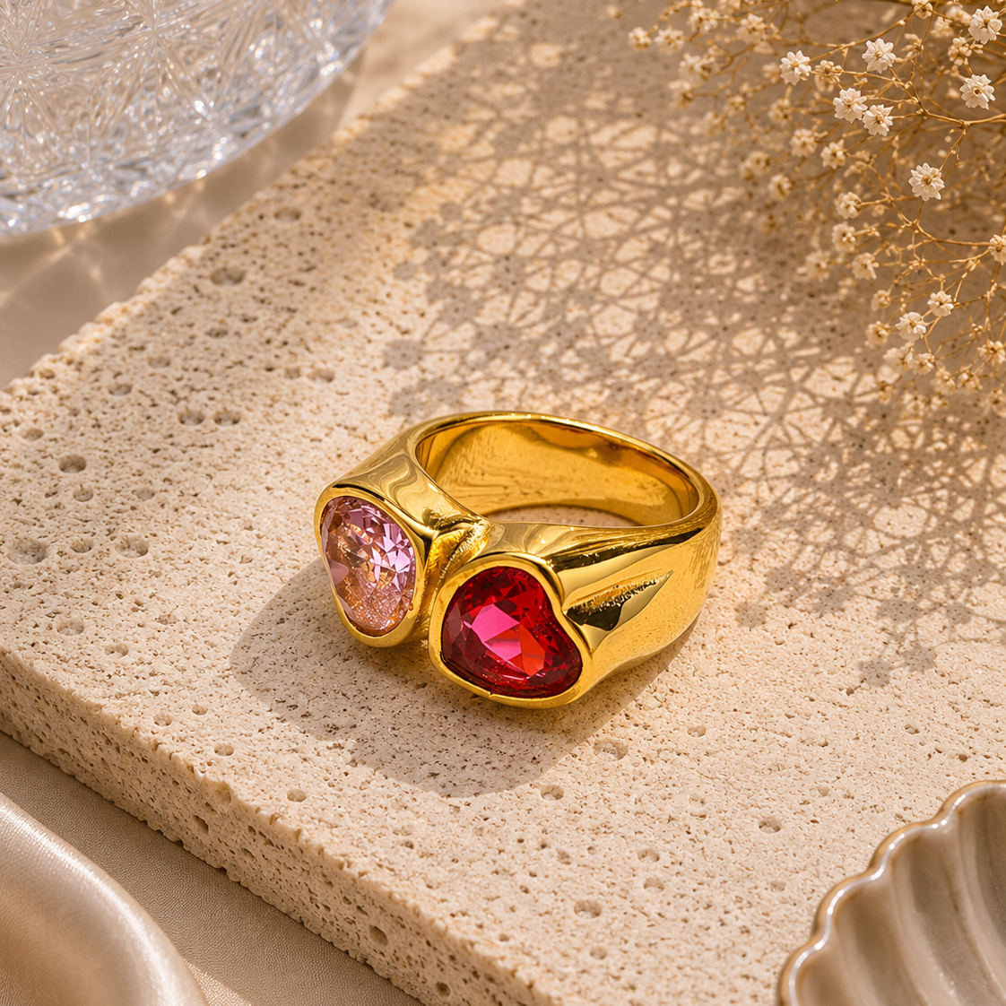 Twin Heart Ring