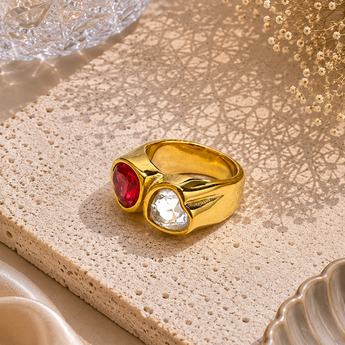 Twin Heart Ring