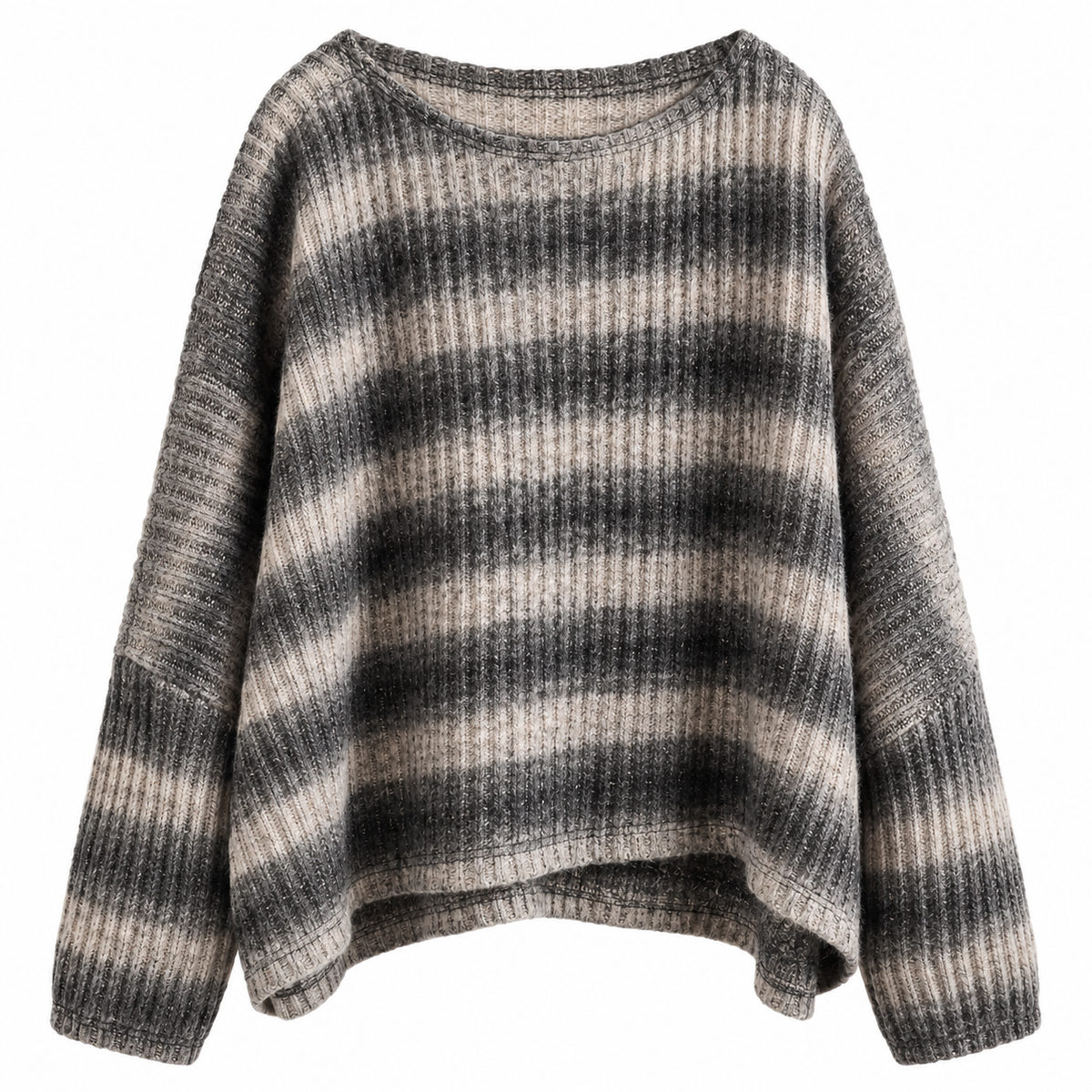 Kuscheliger Pullover mit Streifen