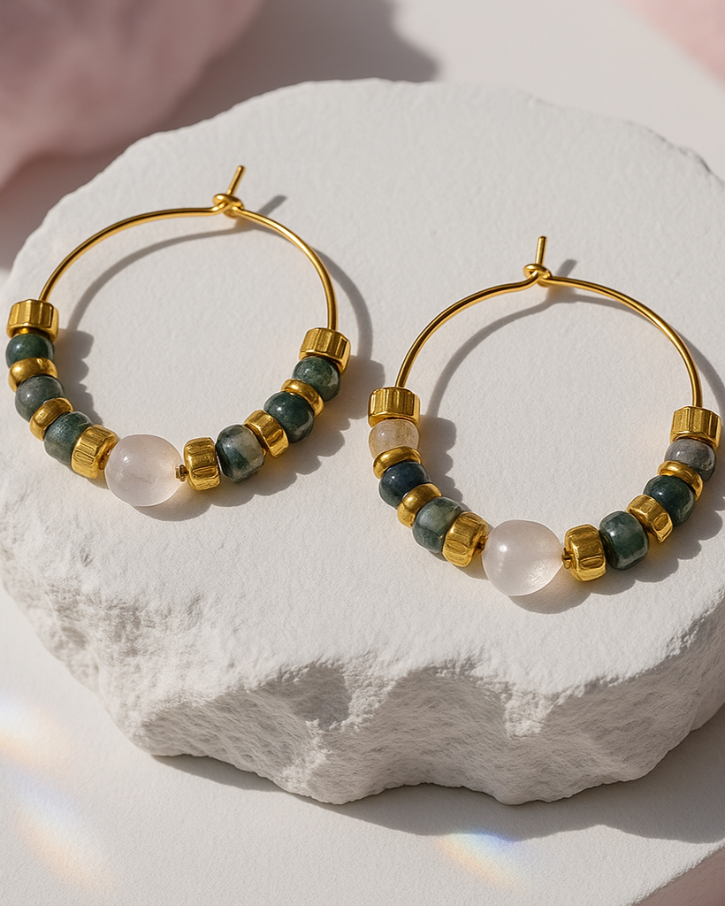 Verdana Hoops - Moosachat & Mondstein