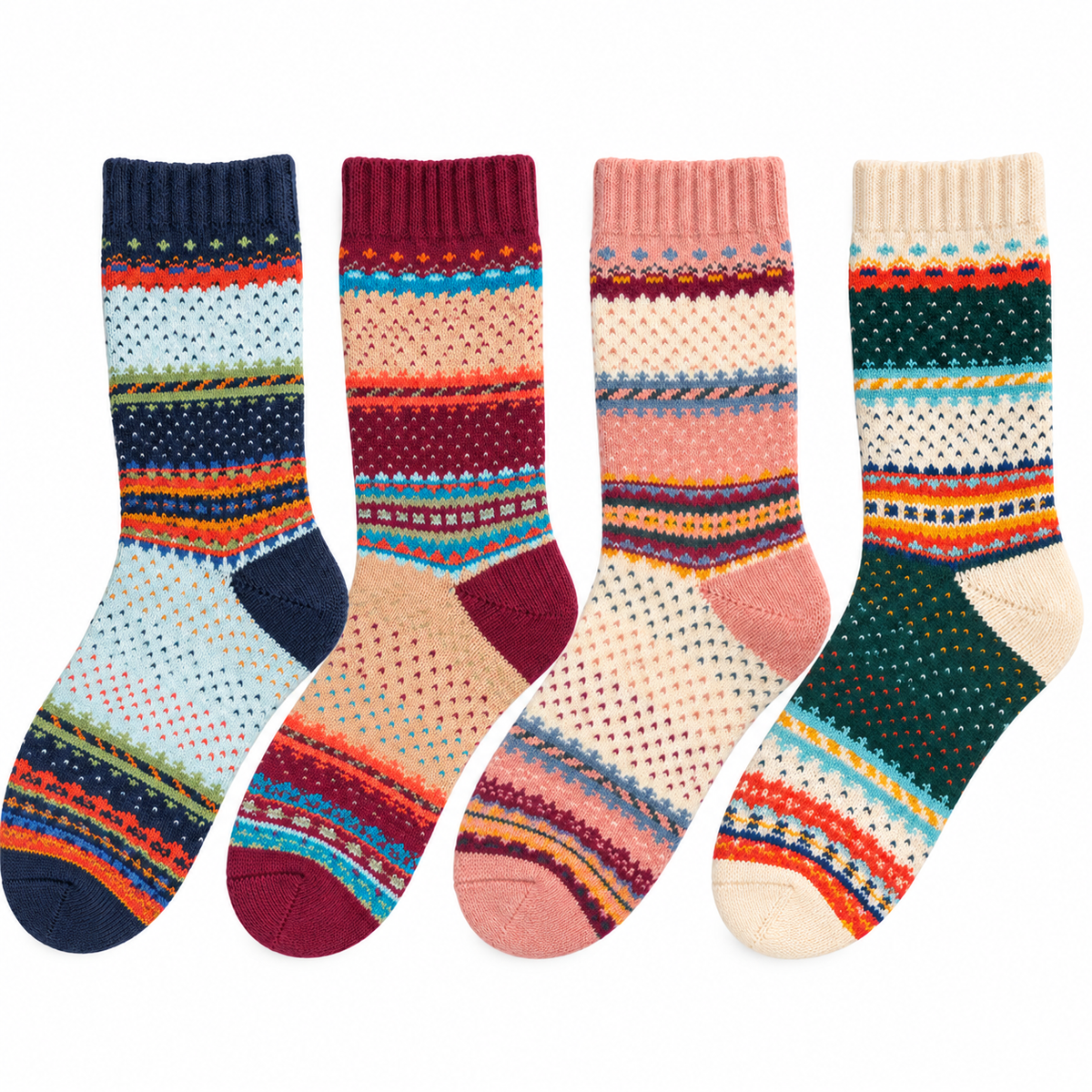 Kaschmir Wollsocken – Boho Nordic