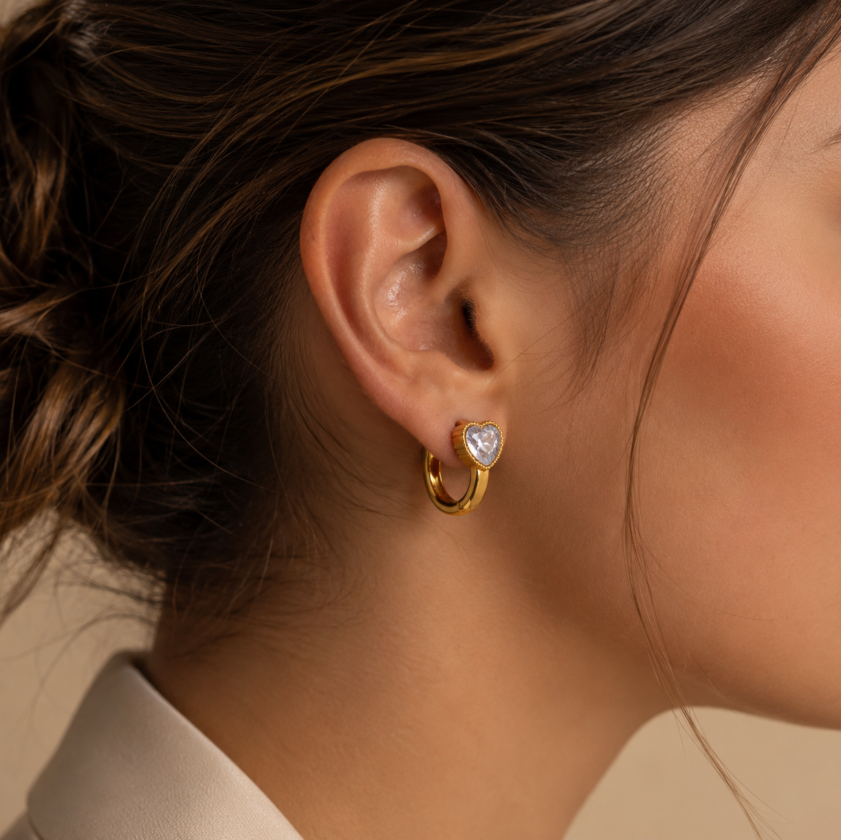 Vintage Heart Hoops