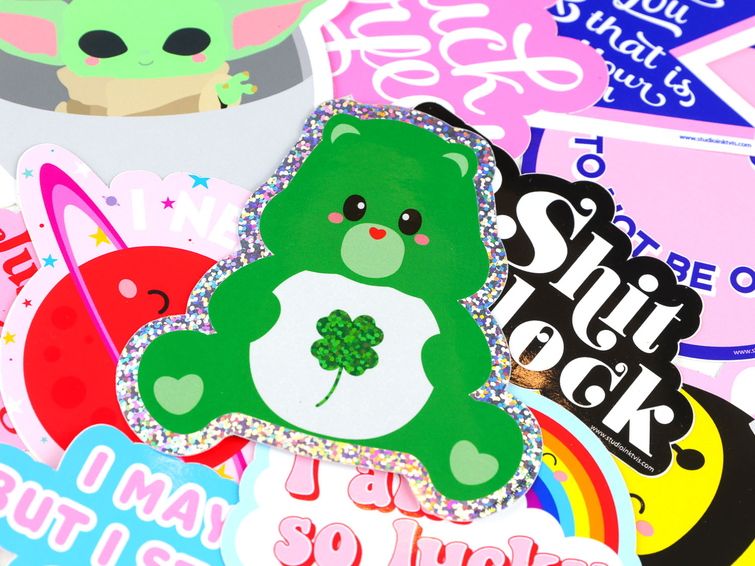 Glücksbär Holo Glück - Sticker