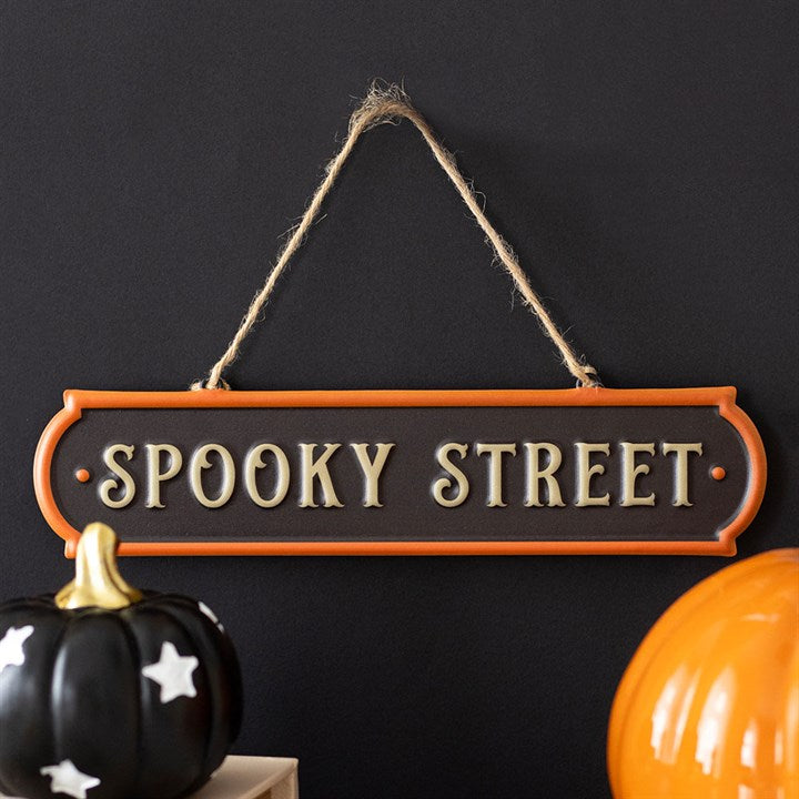Spooky Street Metall Wandschild