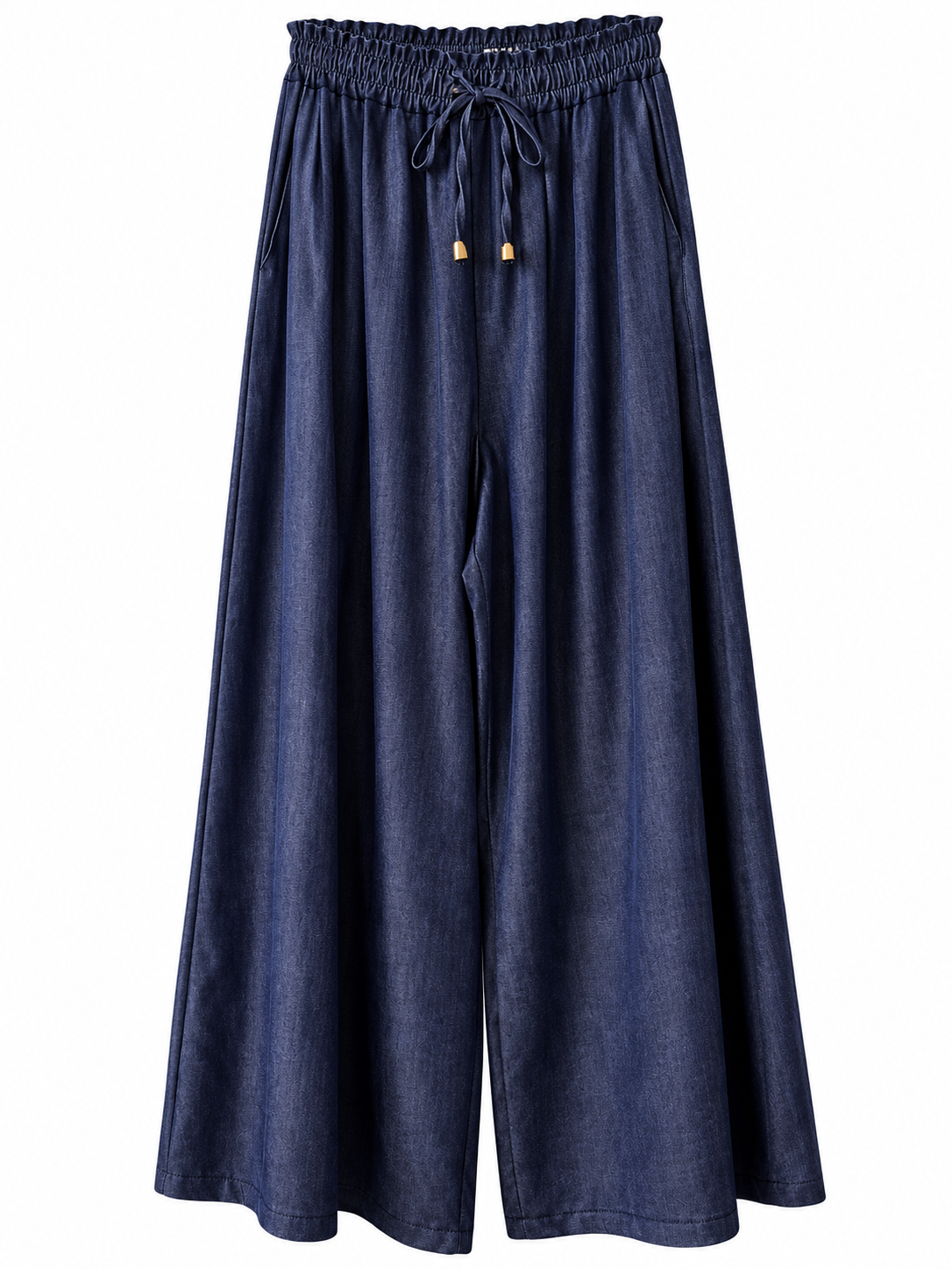 Wide Leg Hose im Denim-Look