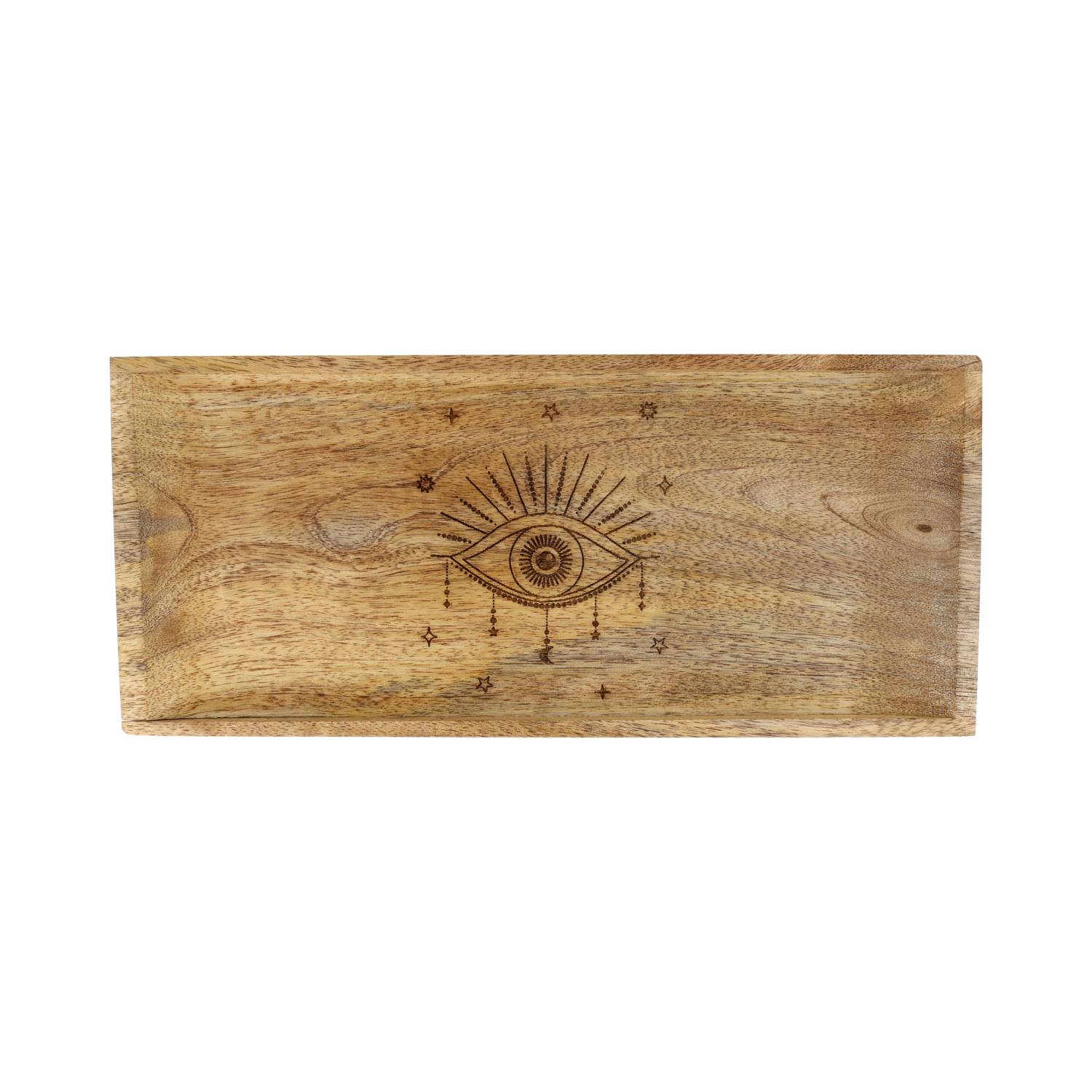 Serviertablett Allsehendes Auge aus Mangoholz