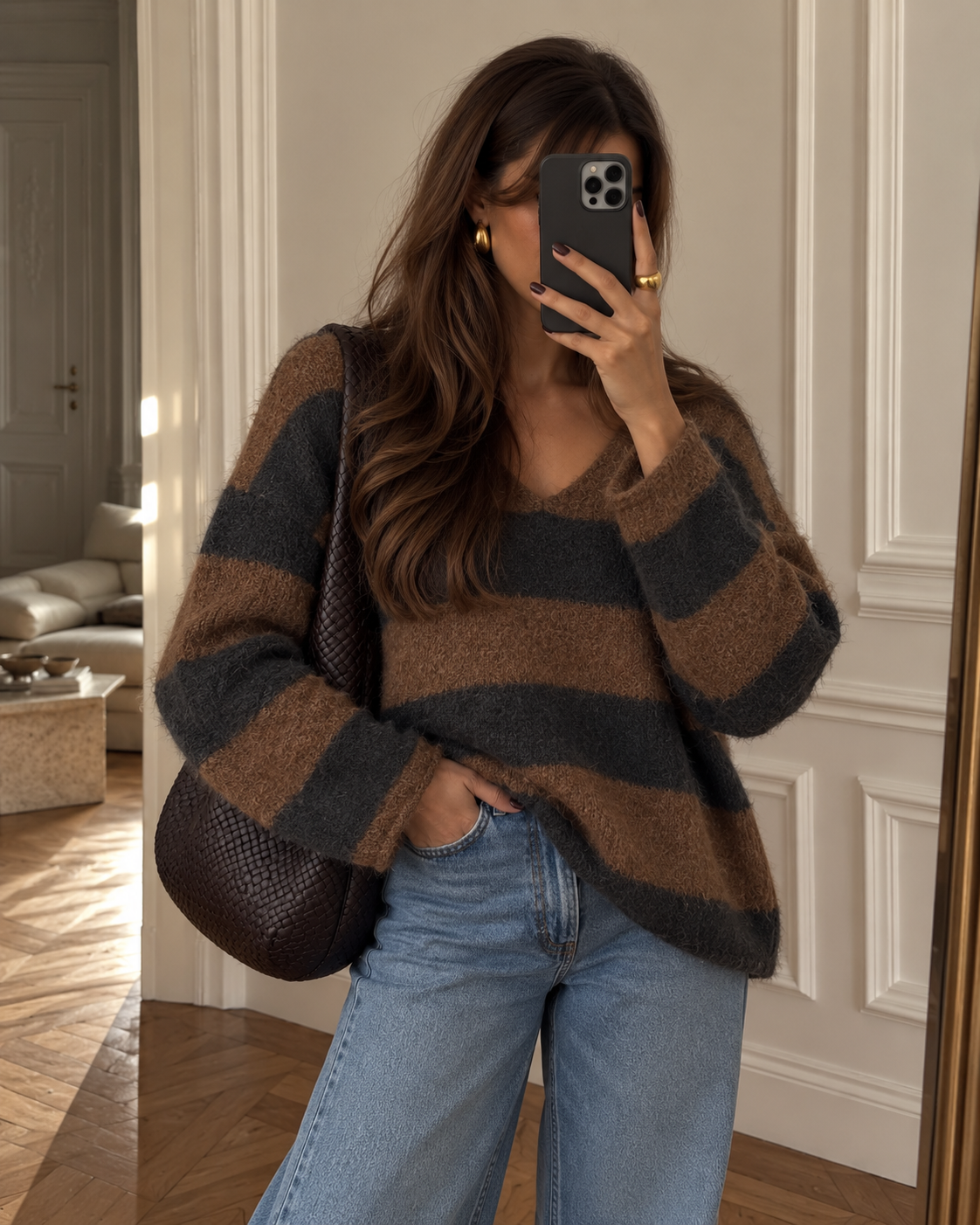 Alpaca Striped Sweater – Soft & Cozy