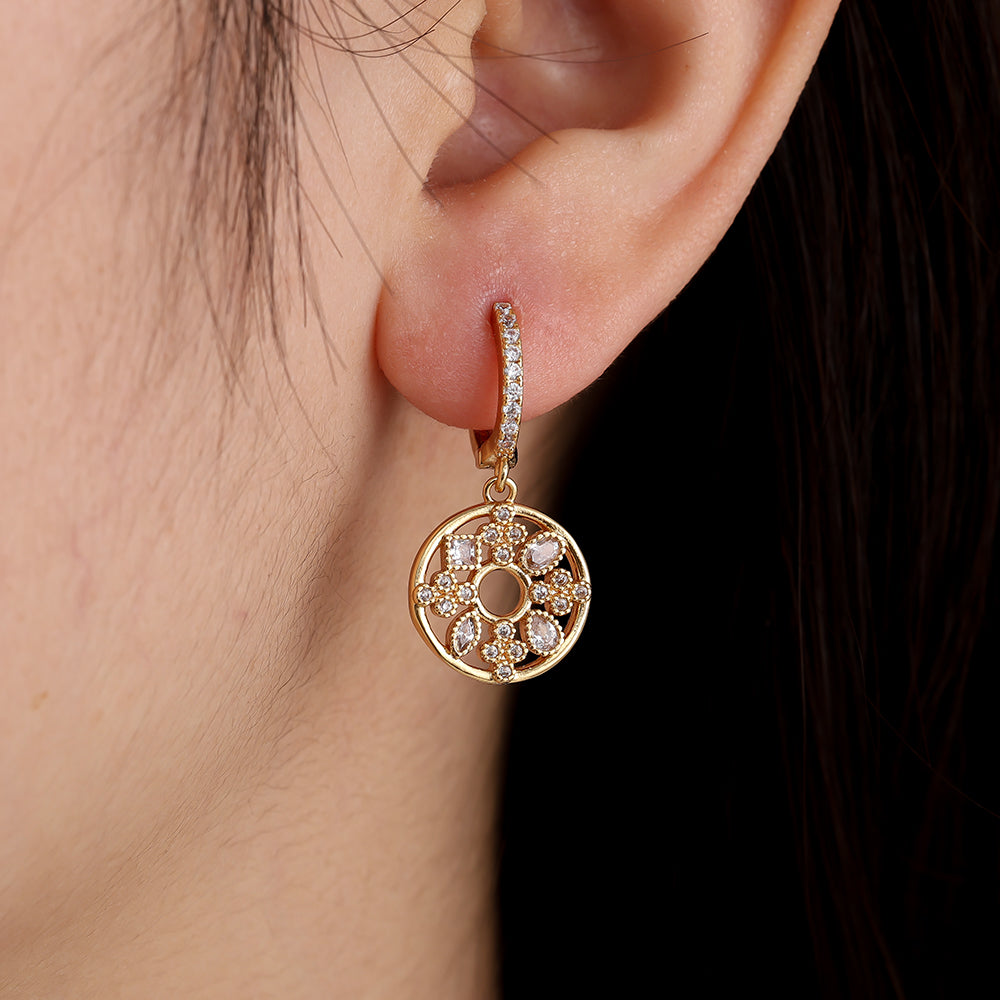 Ancient Circle Diamond Ohrringe