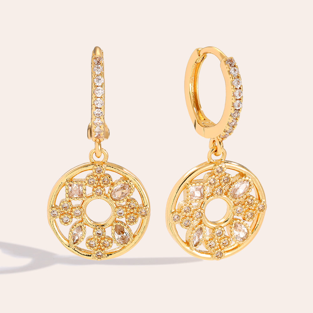 Ancient Circle Diamond Ohrringe