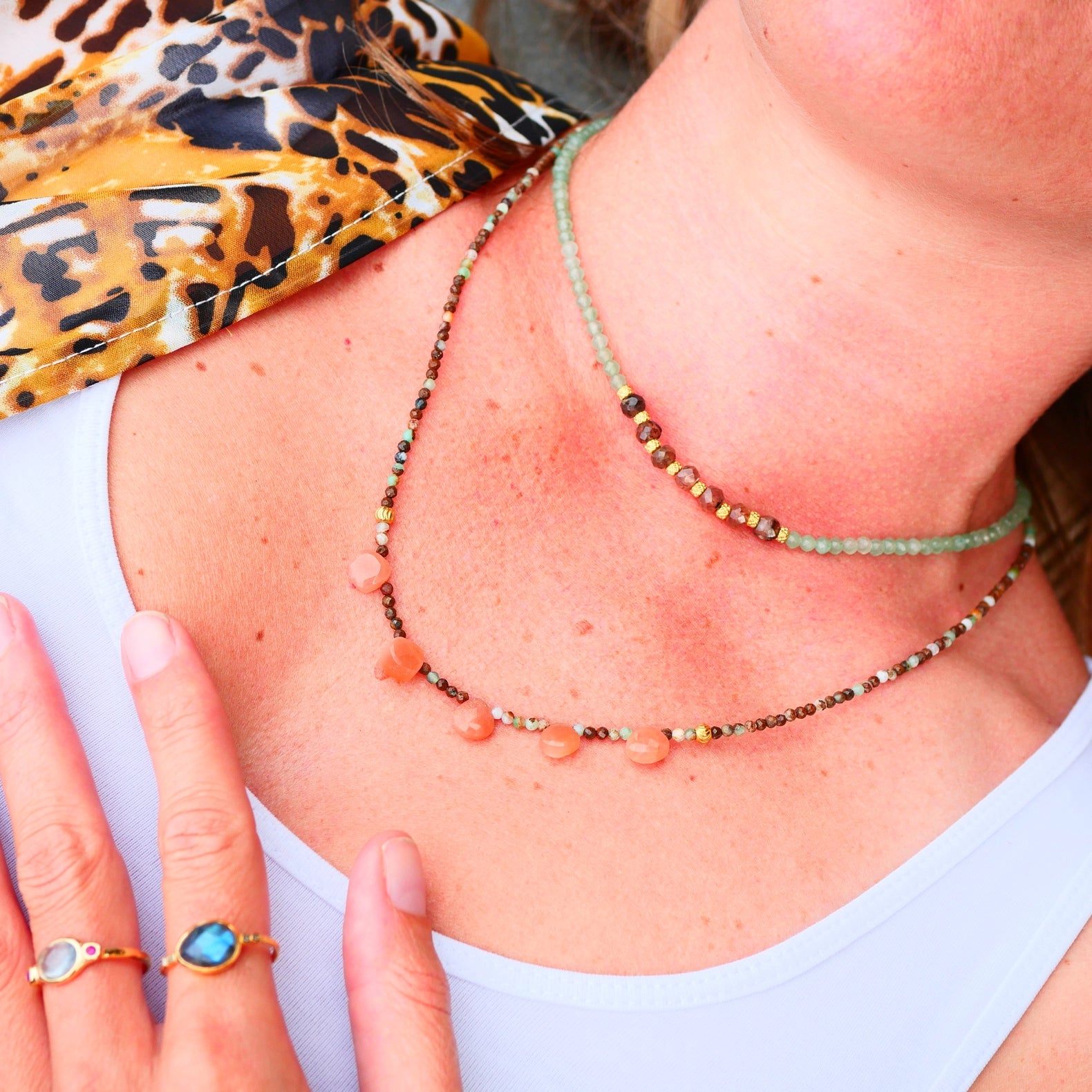 Ardena Kette – Andalusit & Aventurin