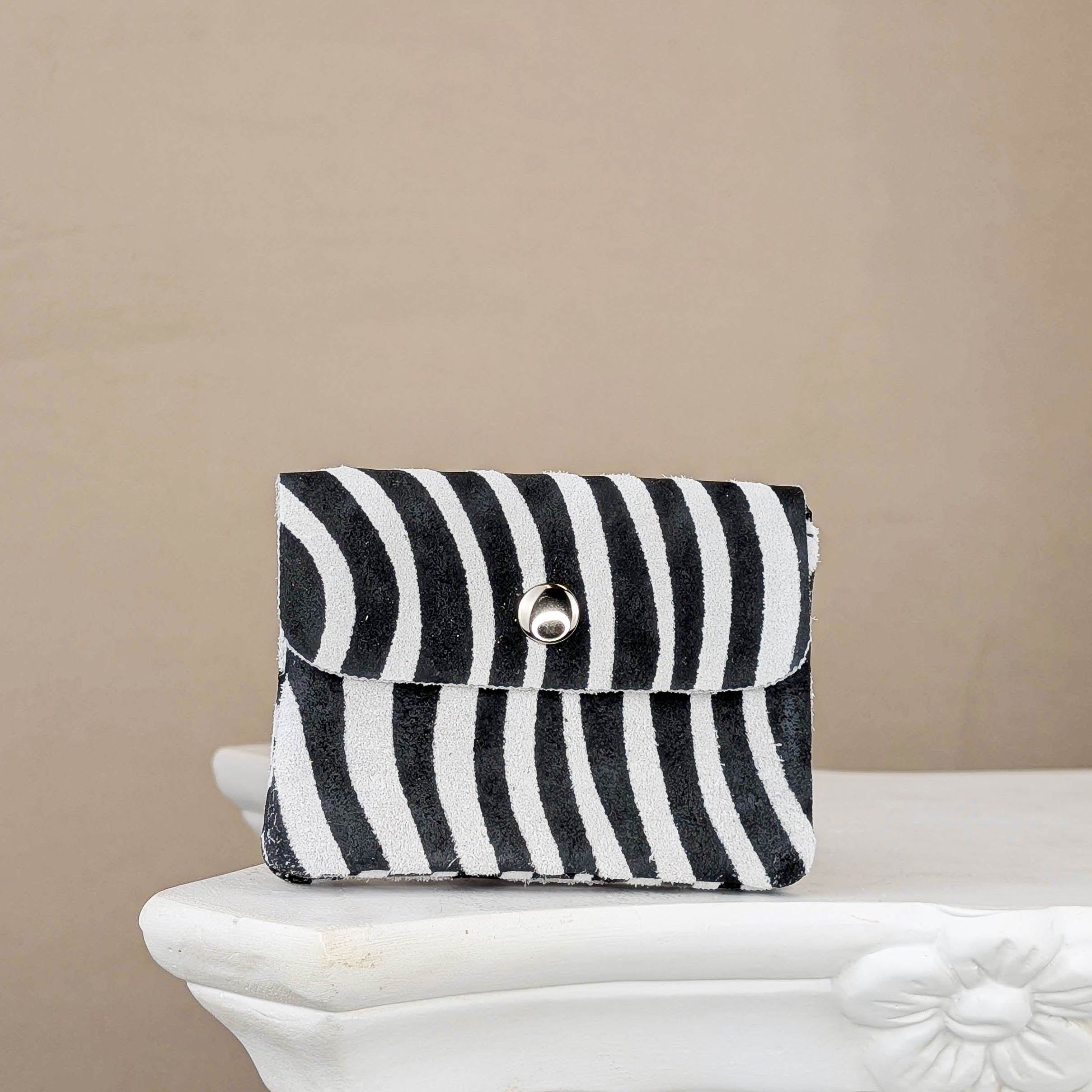 Wildleder Geldbeutel S - Zebra Print