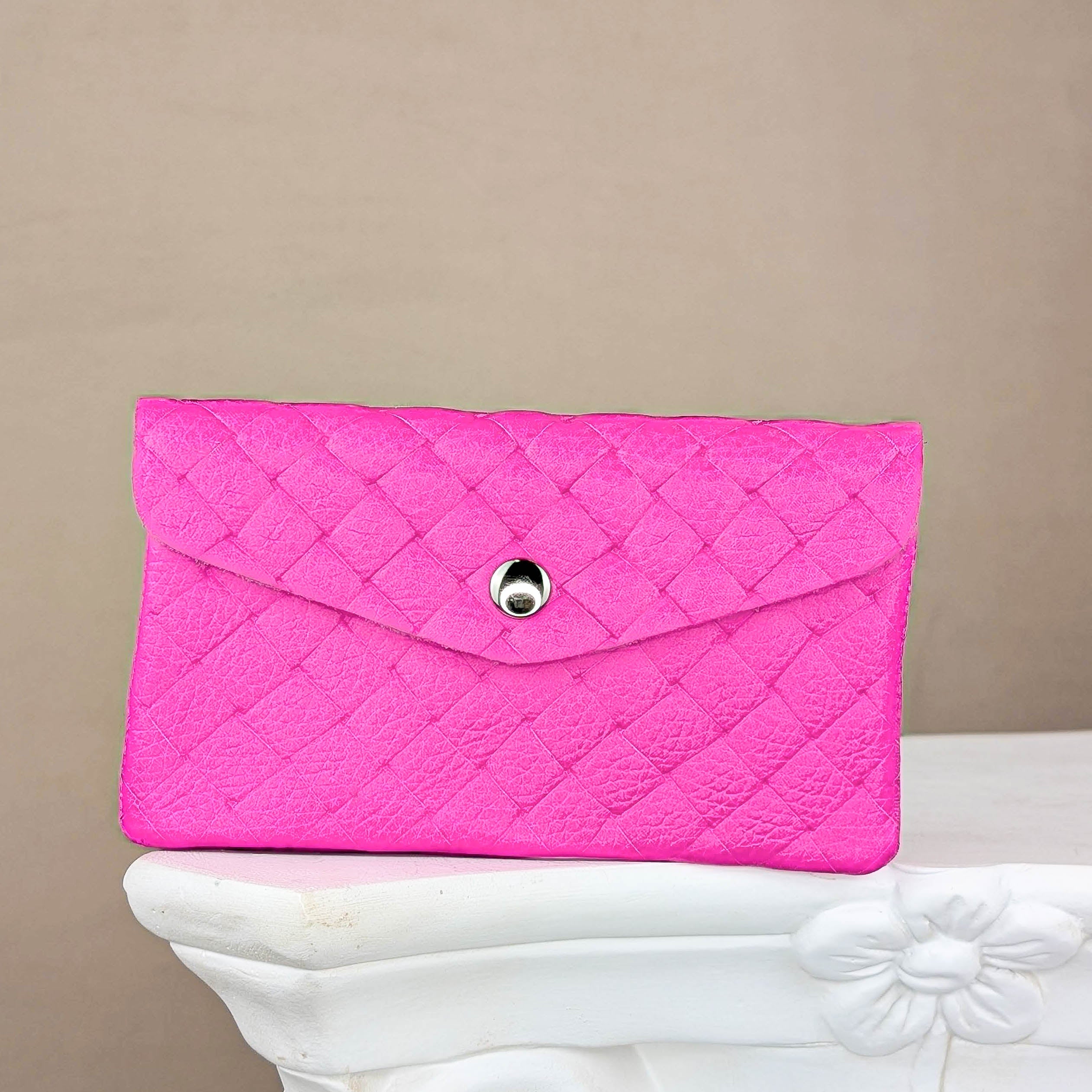 Leder Geldbeutel L - Pink