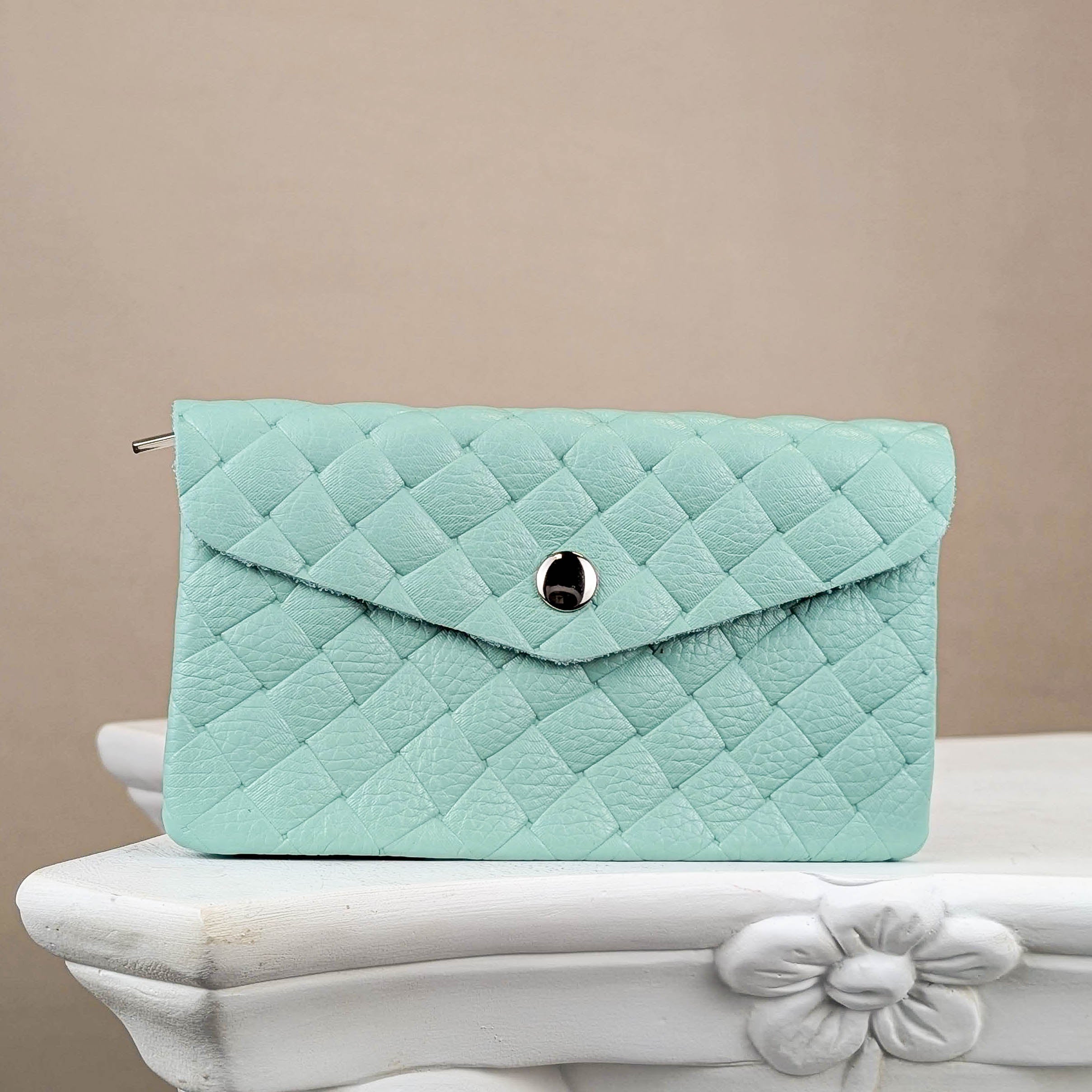 Leder Geldbeutel L - Mint