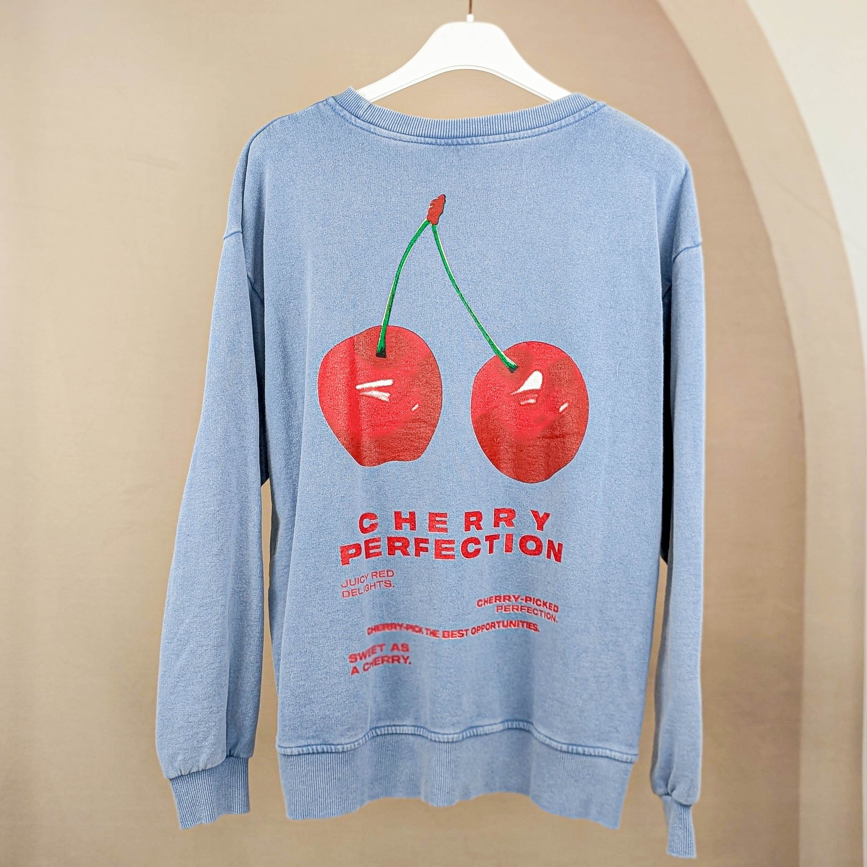Cherry Sweatshirt - Blau