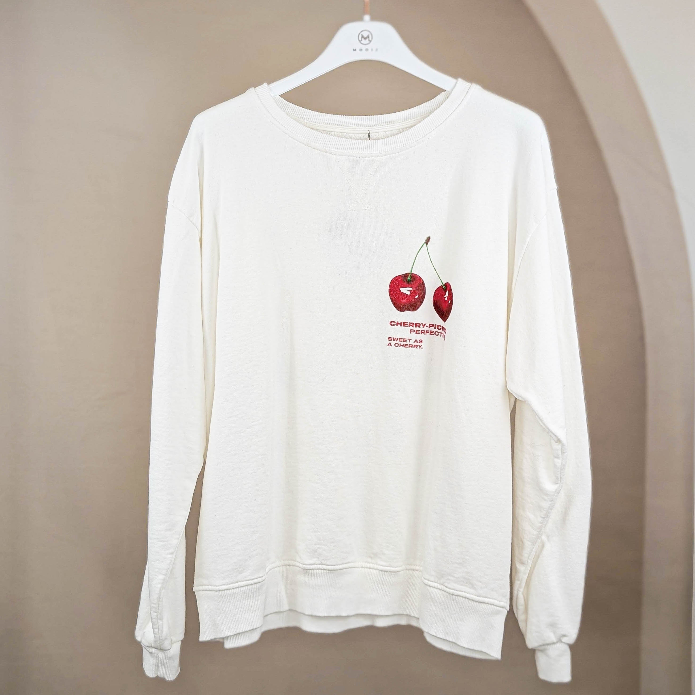 Cherry Sweatshirt - Weiß