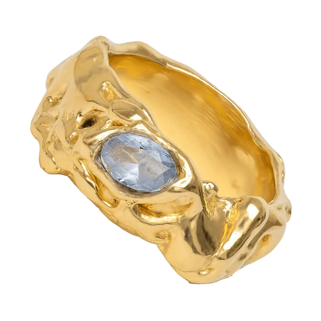 Meereslicht Aquamarin Ring Gr. 54