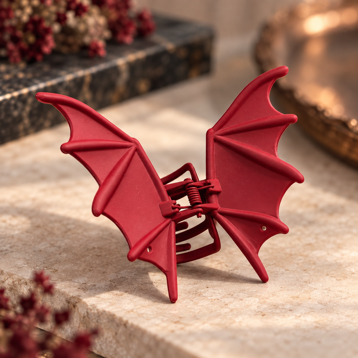 Haarspange - Bat Wings Rot