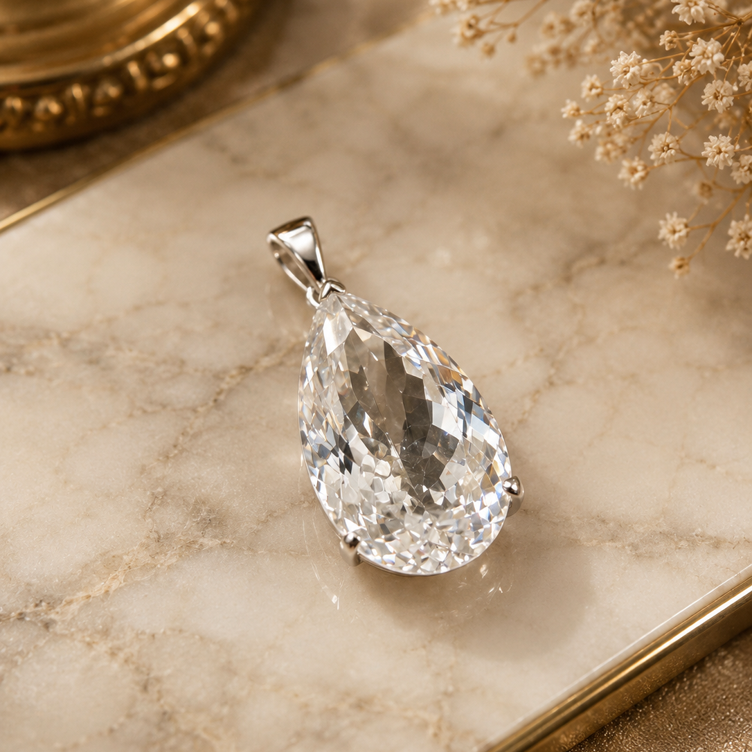 Bergkristall Anhänger aus 925 Sterling Silber