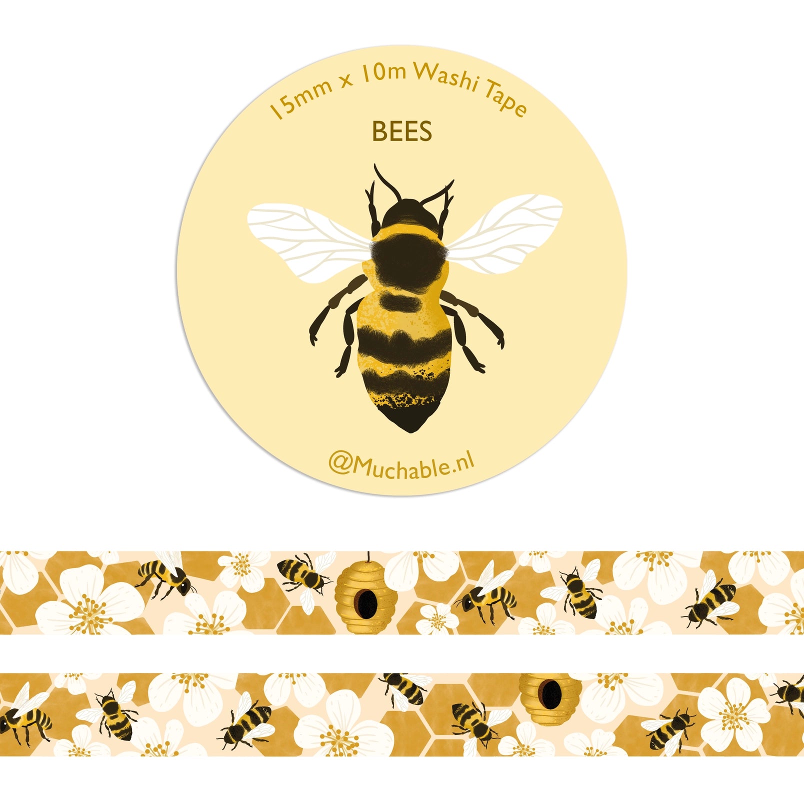 Washi-Tape Bienen - 10m Papiertape
