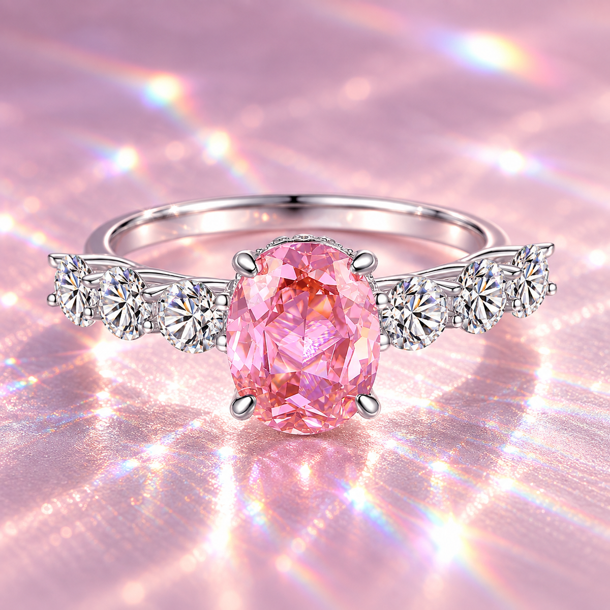 Radiant Diamond – Peach Ombre Grace Ring