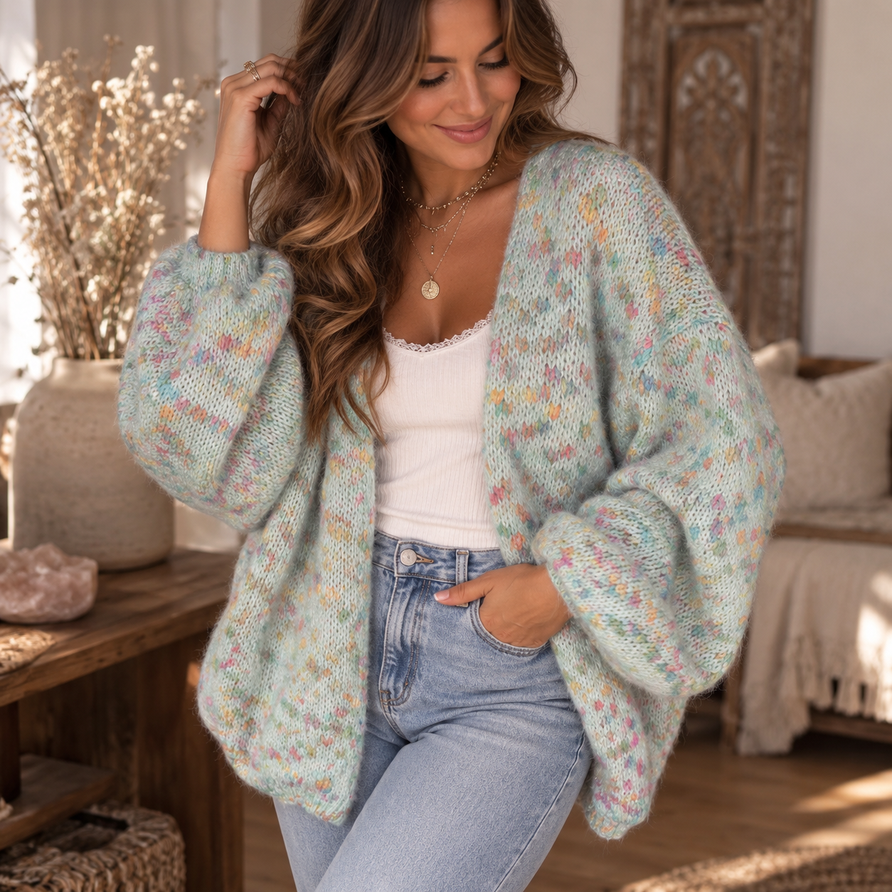 Konfetti Cardigan – Mint