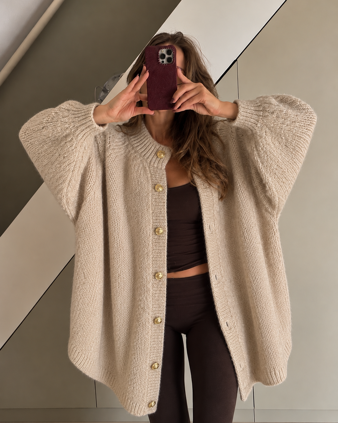 Längerer Oversize Cardigan