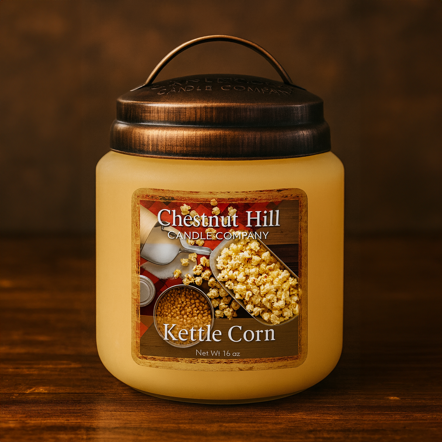 Kettle Corn – 2-Docht Duftkerze | Süß-salziges Popcorn & Butteraroma | 450 g