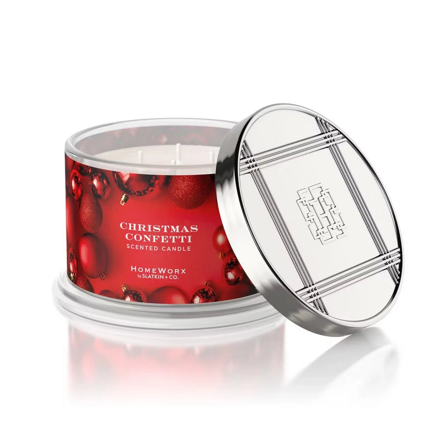 Christmas Confetti – 4-Docht Duftkerze | Stechpalmenbeere, Weiße Birke & Orangenschale | 510 g