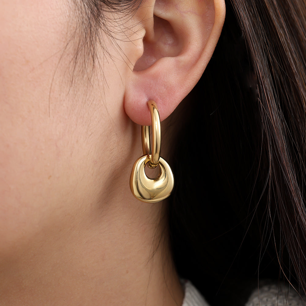 Golden Flow Hoop Ohrringe