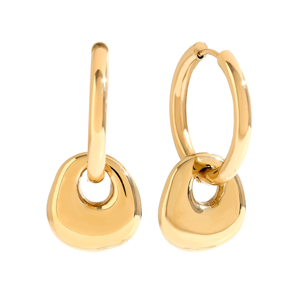 Golden Flow Hoop Ohrringe