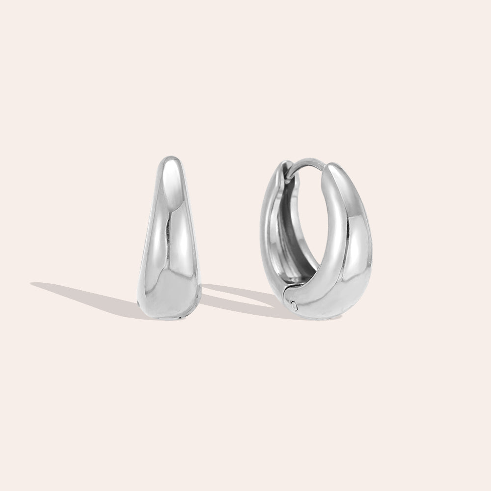 Classic Hoops Edelstahl Creolen 18 mm