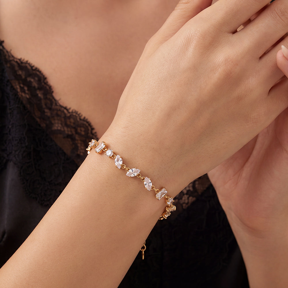 Crystal Layers Edelstahl Armband