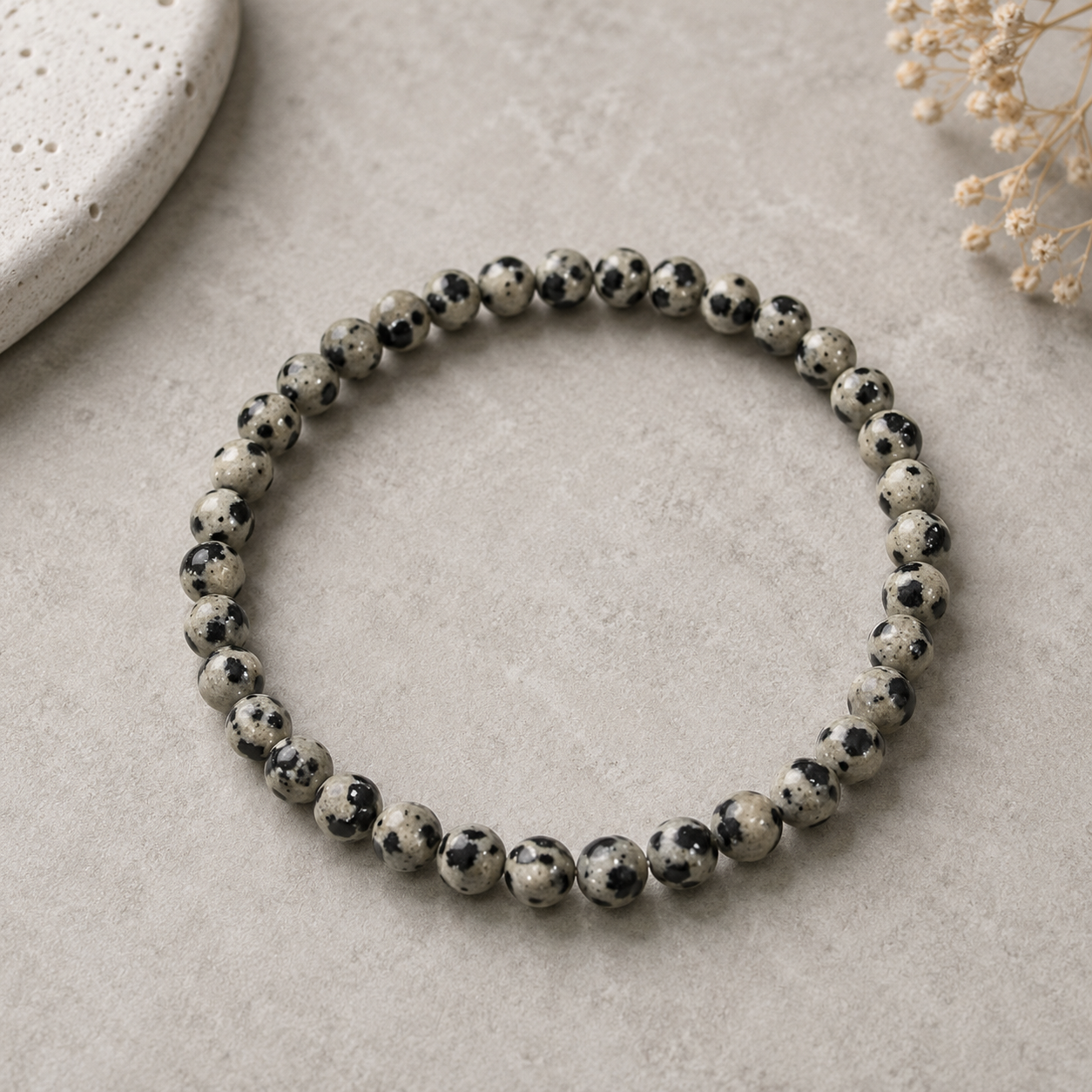 Dalmatiner Jaspis Armband