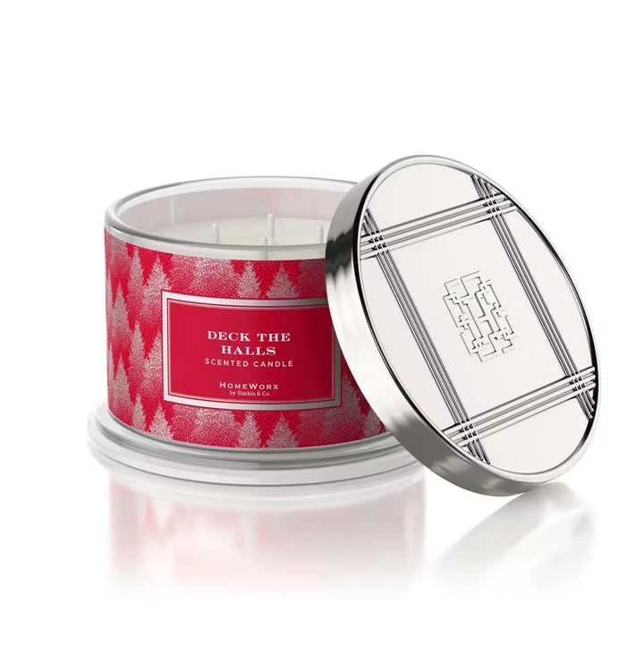 Deck The Halls – 4-Docht Duftkerze | Blaufichte, Immergrün & Winterfrische | 510 g
