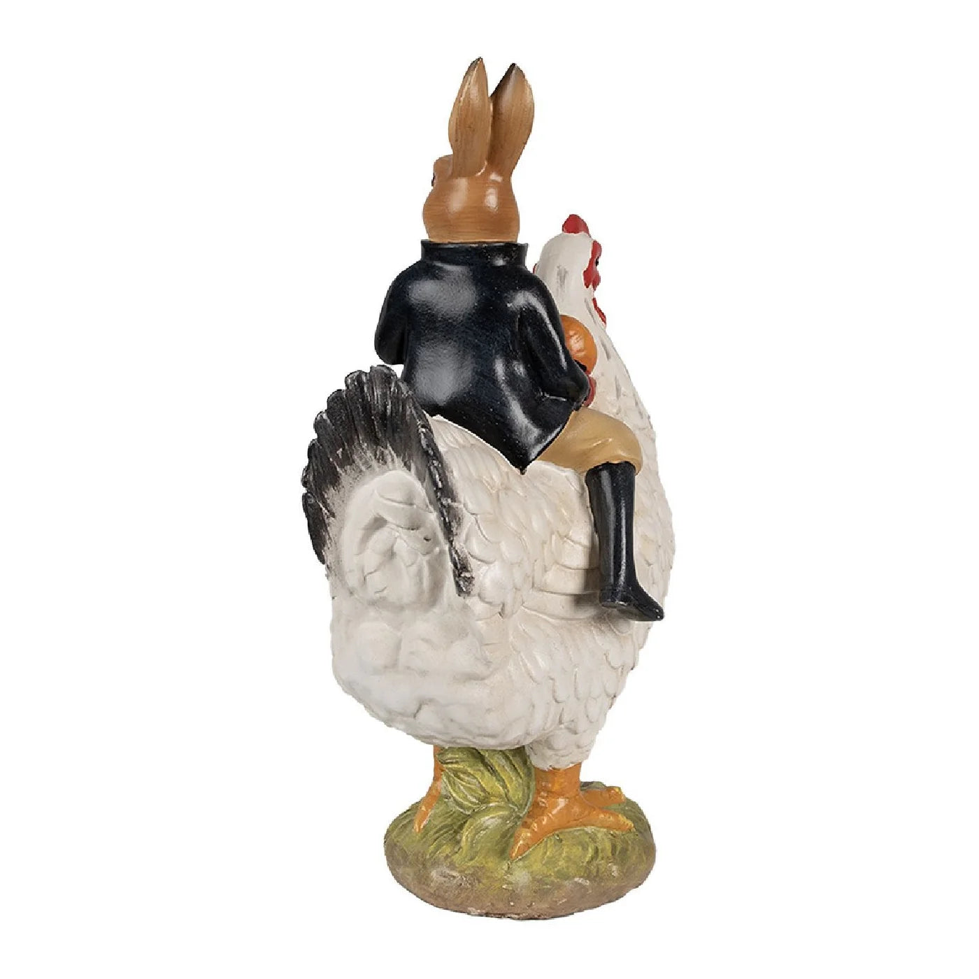 Clayre & Eef Dekofigur Huhn mit Kaninchen 35 cm