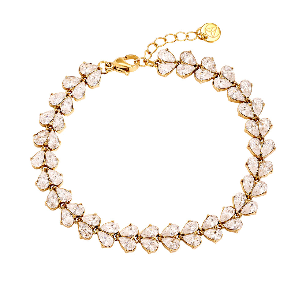 Heart Diamond Tennis Armband