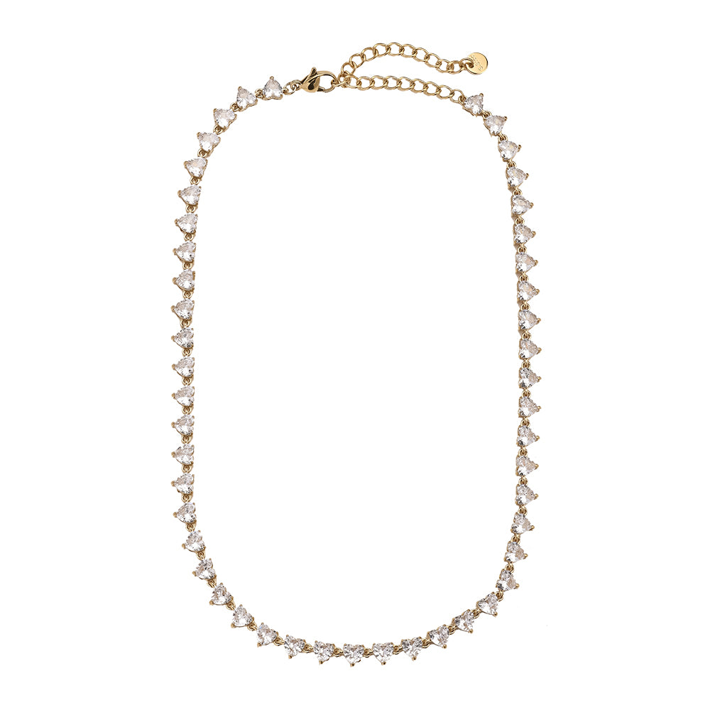 Heart Diamond Tennis Kette