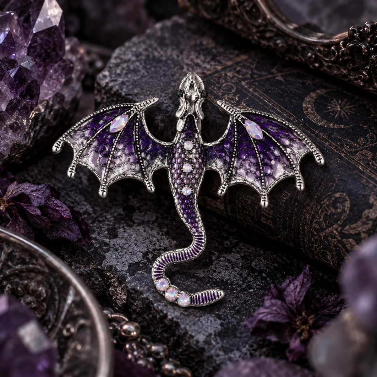Violet Night Dragon Anhänger